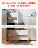 Dryers: VEVOR Drawer Slides, 18 inch, 10 Pairs Full Extension Ball Bearing Cabinet Rails, 100 LB Load Capacity Heavy Duty Side Mount Dresser Drawer Slides, Drawer Track Runners for Kitchen DIY Replacement