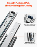 Dryers: VEVOR Drawer Slides, 18 inch, 10 Pairs Full Extension Ball Bearing Cabinet Rails, 100 LB Load Capacity Heavy Duty Side Mount Dresser Drawer Slides, Drawer Track Runners for Kitchen DIY Replacement