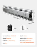 Dryers: VEVOR Drawer Slides, 18 inch, 10 Pairs Full Extension Ball Bearing Cabinet Rails, 100 LB Load Capacity Heavy Duty Side Mount Dresser Drawer Slides, Drawer Track Runners for Kitchen DIY Replacement