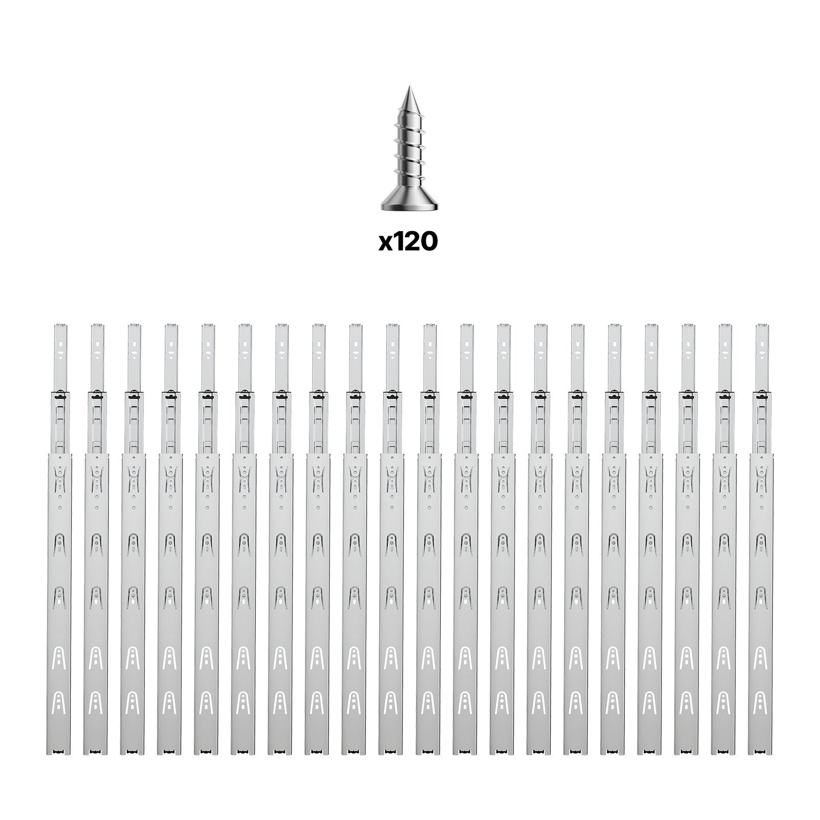 Kitchen & Bathroom DIY: VEVOR Drawer Cabinet Slides Side Mount 22 inch 10 Pairs 100 LB Load Replacement