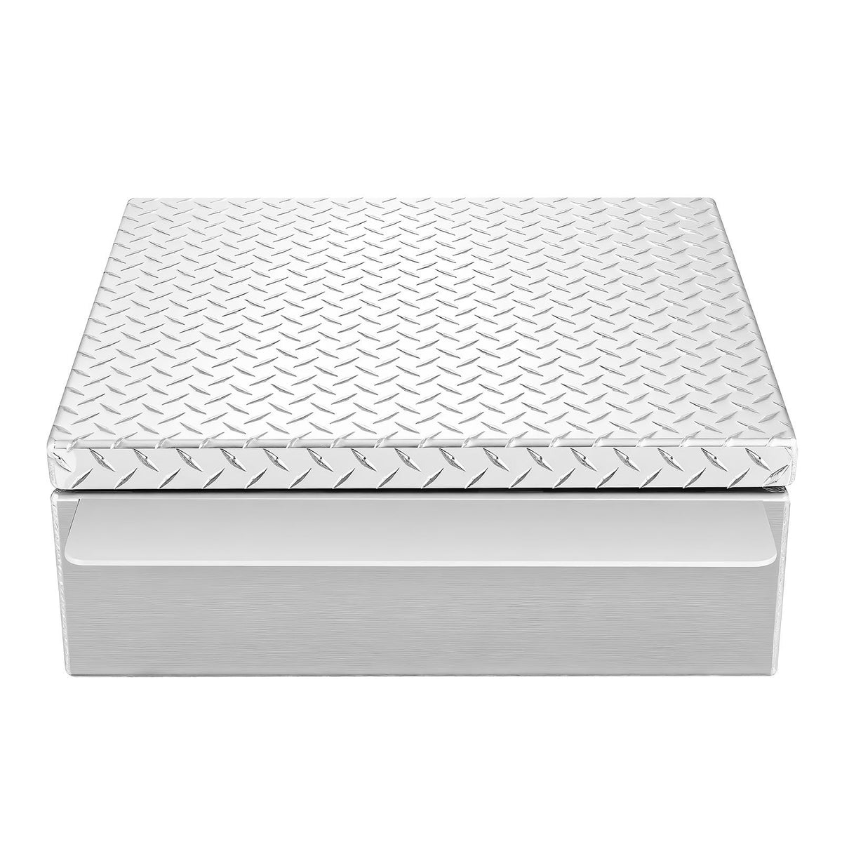 Truck Bed Tool Box, Heavy Duty Aluminum Tool Box with Diamond Plate, Storage Toolbox Chest Organizer Supports up to 100 kg, Ideal for Pickup, Truck Bed, RV, Trailer, 770 x 610 x 230 mm, Silver