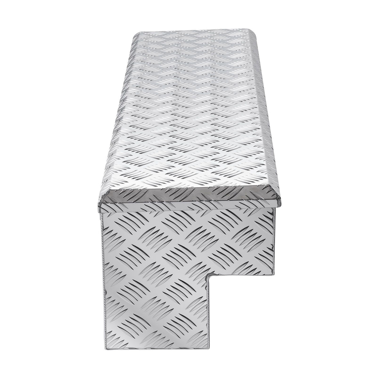 Truck Bed Tool Box, Heavy Duty Aluminum Tool Box with Tread Patterns, Storage Toolbox Chest Organizer with Lock and Key, Ideal for Pickup, Truck Bed, RV, Trailer, 1219 x 340 x 330 mm, Silver