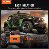 Air Compressors: VEVOR 12V Air Compressor Heavy Duty 150PSI Offroad Air Compressor Portable Truck Tire Inflator 6.0CFM Air Pump for Jeep SUV 4x4 Vehicle RV For up to 35 Inch Tires
