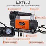 Air Compressors: VEVOR 12V Air Compressor Heavy Duty 150PSI Offroad Air Compressor Portable Truck Tire Inflator 6.0CFM Air Pump for Jeep SUV 4x4 Vehicle RV For up to 35 Inch Tires
