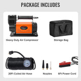 Air Compressors: VEVOR 12V Air Compressor Heavy Duty 150PSI Offroad Air Compressor Portable Truck Tire Inflator 6.0CFM Air Pump for Jeep SUV 4x4 Vehicle RV For up to 35 Inch Tires