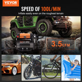 Fuel & Exhaust: VEVOR Onboard Air Compressor Kit 150PSI Offroad Air Compressor Portable Tire Inflator Heavy Duty 3.5CFM Air Pump for Jeep SUV 4x4 Vehicle Compatibility with Air tools, Air horns, Lockers
