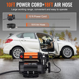 Fuel & Exhaust: VEVOR Onboard Air Compressor Kit 150PSI Offroad Air Compressor Portable Tire Inflator Heavy Duty 3.5CFM Air Pump for Jeep SUV 4x4 Vehicle Compatibility with Air tools, Air horns, Lockers