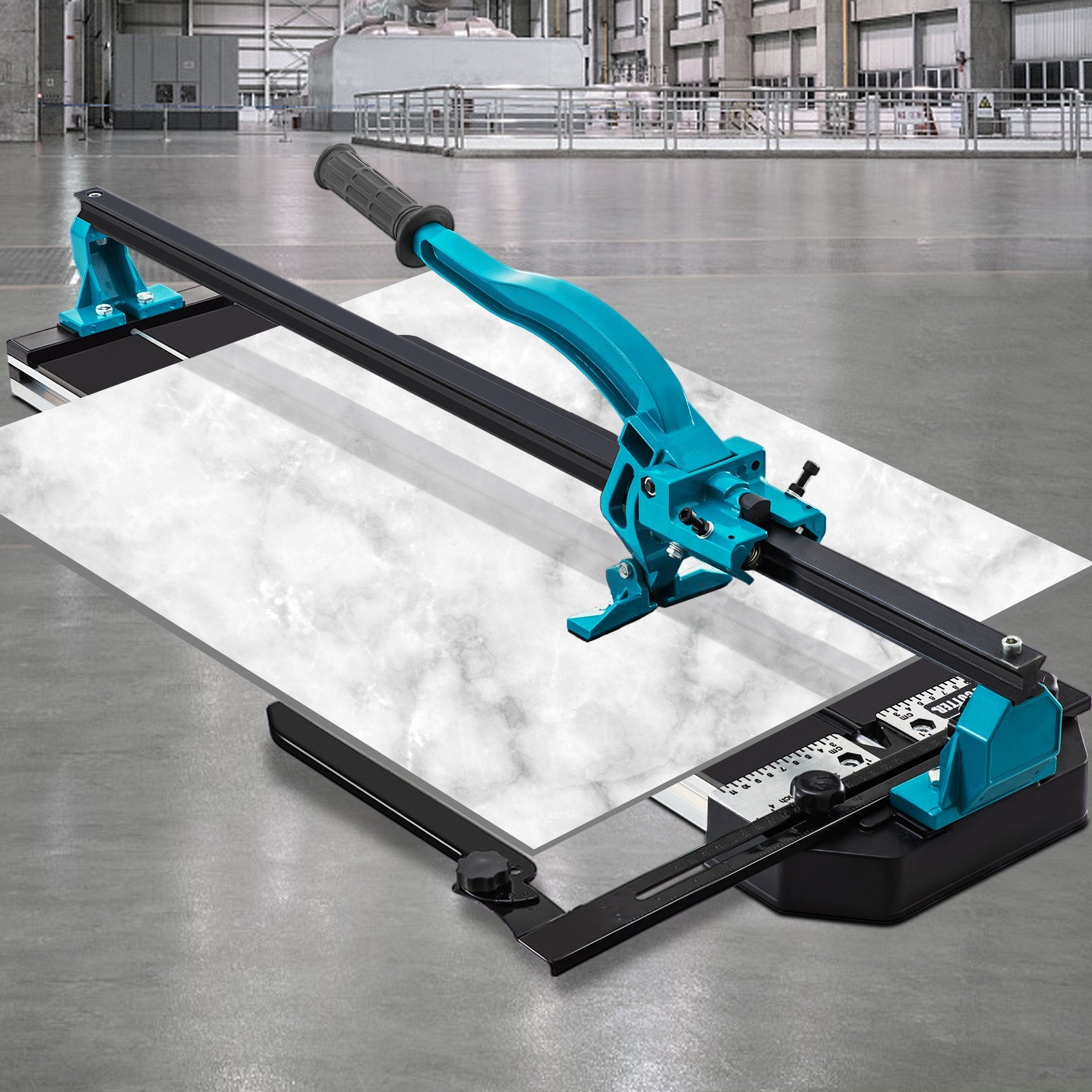 Cutters: VEVOR Tile Cutter 47in Cutting Tool w/ Laser Guide Single Rail Double Brackets
