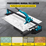 Cutters: VEVOR Tile Cutter 24in Cutting Tool w/ Laser Guide Single Rail Double Brackets