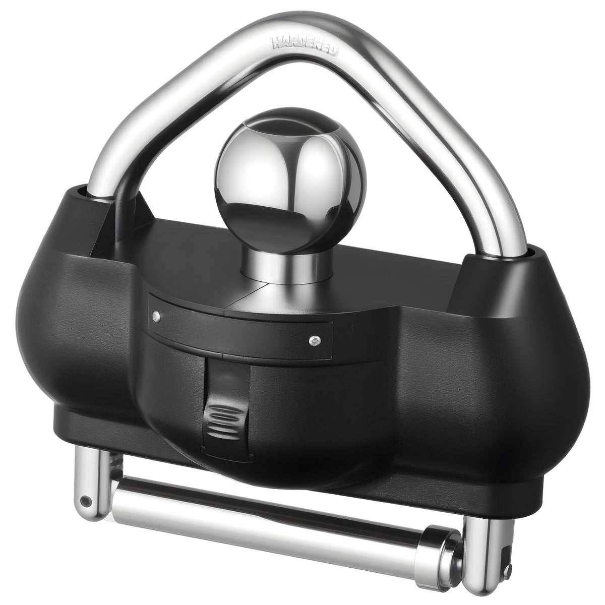 Trailer Hitch Lock, Fits for 46 mm, 50.8 mm, 58.7 mm Couplers, Heavy-Duty Anti-Theft Trailer Ball Lock with 3 Keys, Prying-Resistant, Adjustable Height Design for RVs, Boats, Trailers, Black
