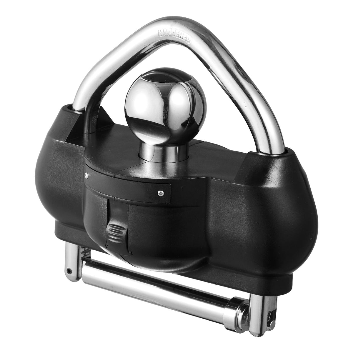 Trailer Hitch Lock, Fits for 46 mm, 50.8 mm, 58.7 mm Couplers, Heavy-Duty Anti-Theft Trailer Ball Lock with 3 Keys, Prying-Resistant, Adjustable Height Design for RVs, Boats, Trailers, Black