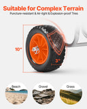 Canoes & Kayaks: VEVOR Kayak Cart, 68.0 kg Load Capacity, Stand Up Paddle Board Trolley with 25.4 cm Solid Rubber Tires & Kickstands, Paddle Board Carrier with Ratchet Strap for Paddleboard & Surfboard Transport
