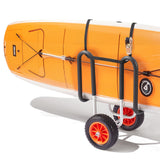 Canoes & Kayaks: VEVOR Kayak Cart, 68.0 kg Load Capacity, Stand Up Paddle Board Trolley with 25.4 cm Solid Rubber Tires & Kickstands, Paddle Board Carrier with Ratchet Strap for Paddleboard & Surfboard Transport