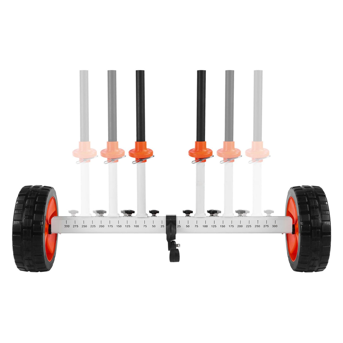 Kayak Cart, 104 kg Load Capacity, Canoe Cart Dolly with 25.4 cm Solid PU Tires & Kickstand, Assembles & Disassembles Within Seconds, Paddle Board Trolley for Kayaks, Canoes, Paddleboards