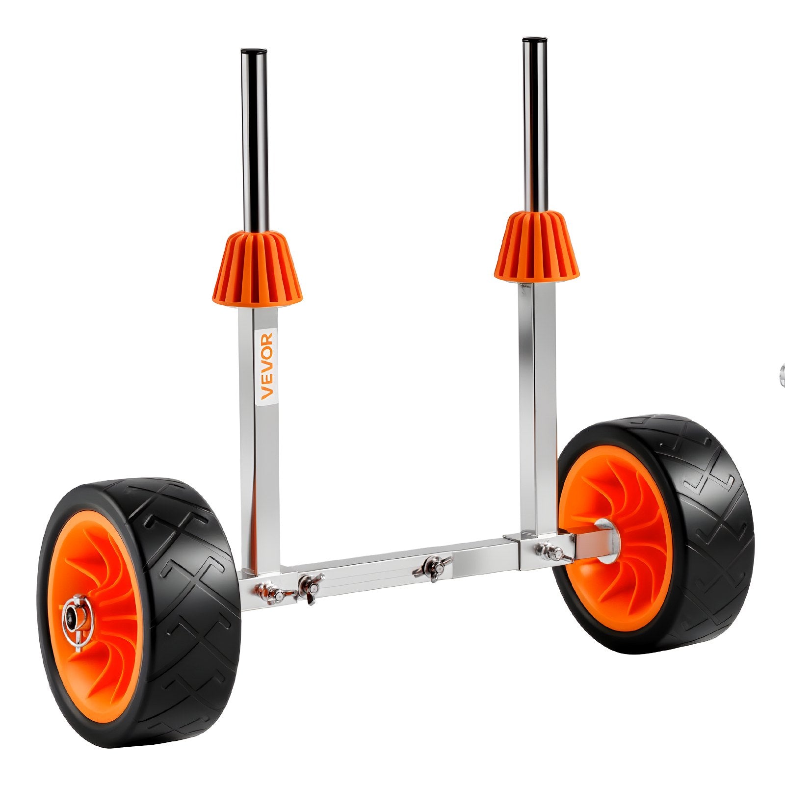 Canoes & Kayaks: VEVOR Kayak Cart, 113.4 kg Load Capacity, Canoe Cart Dolly with 19.1 cm Solid Rubber Tires & Kickstand, Assembles & Disassembles Within Seconds, Paddle Board Trolley for Kayaks, Canoes, Paddleboards