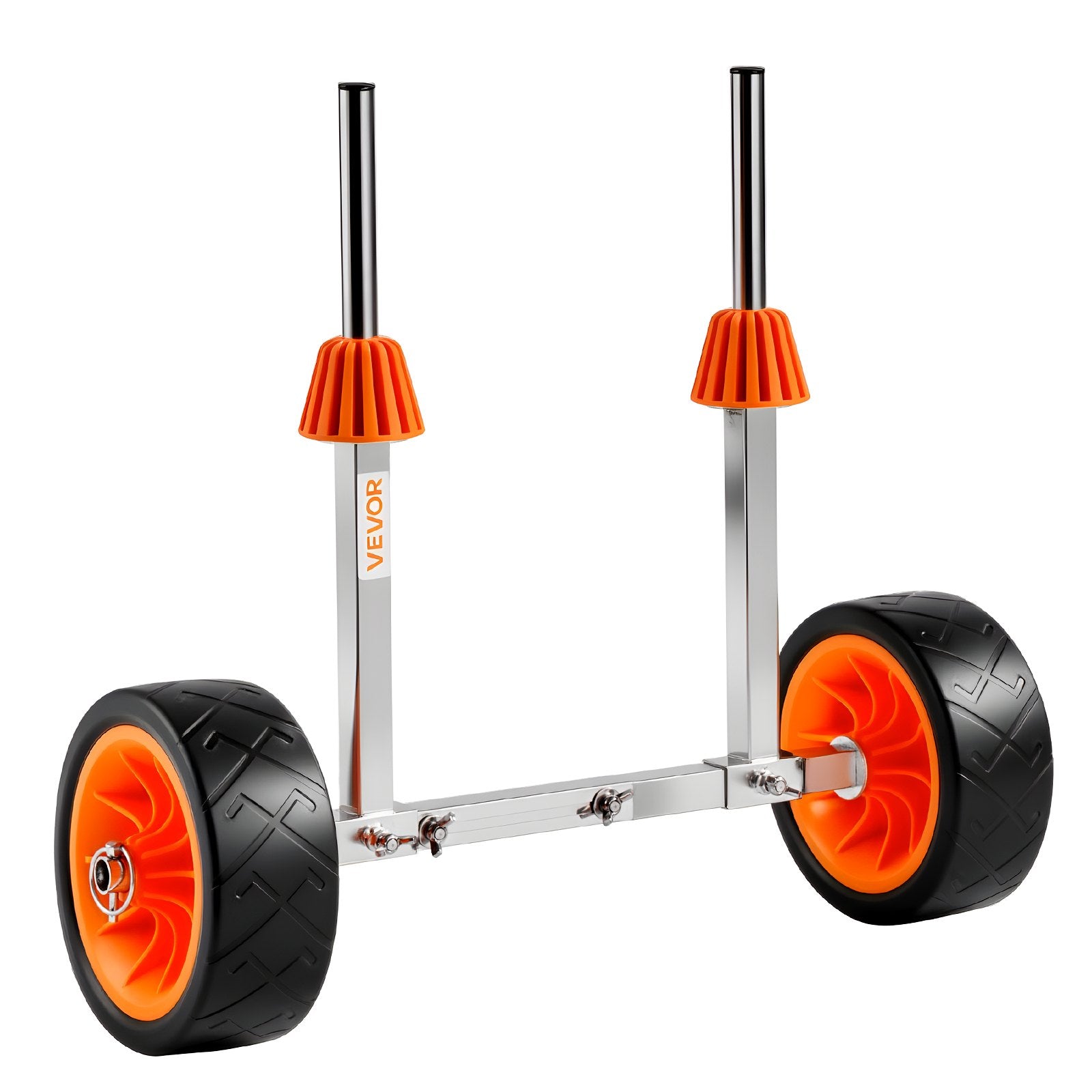 Canoes & Kayaks: VEVOR Kayak Cart, 113.4 kg Load Capacity, Canoe Cart Dolly with 19.1 cm Solid Rubber Tires & Kickstand, Assembles & Disassembles Within Seconds, Paddle Board Trolley for Kayaks, Canoes, Paddleboards