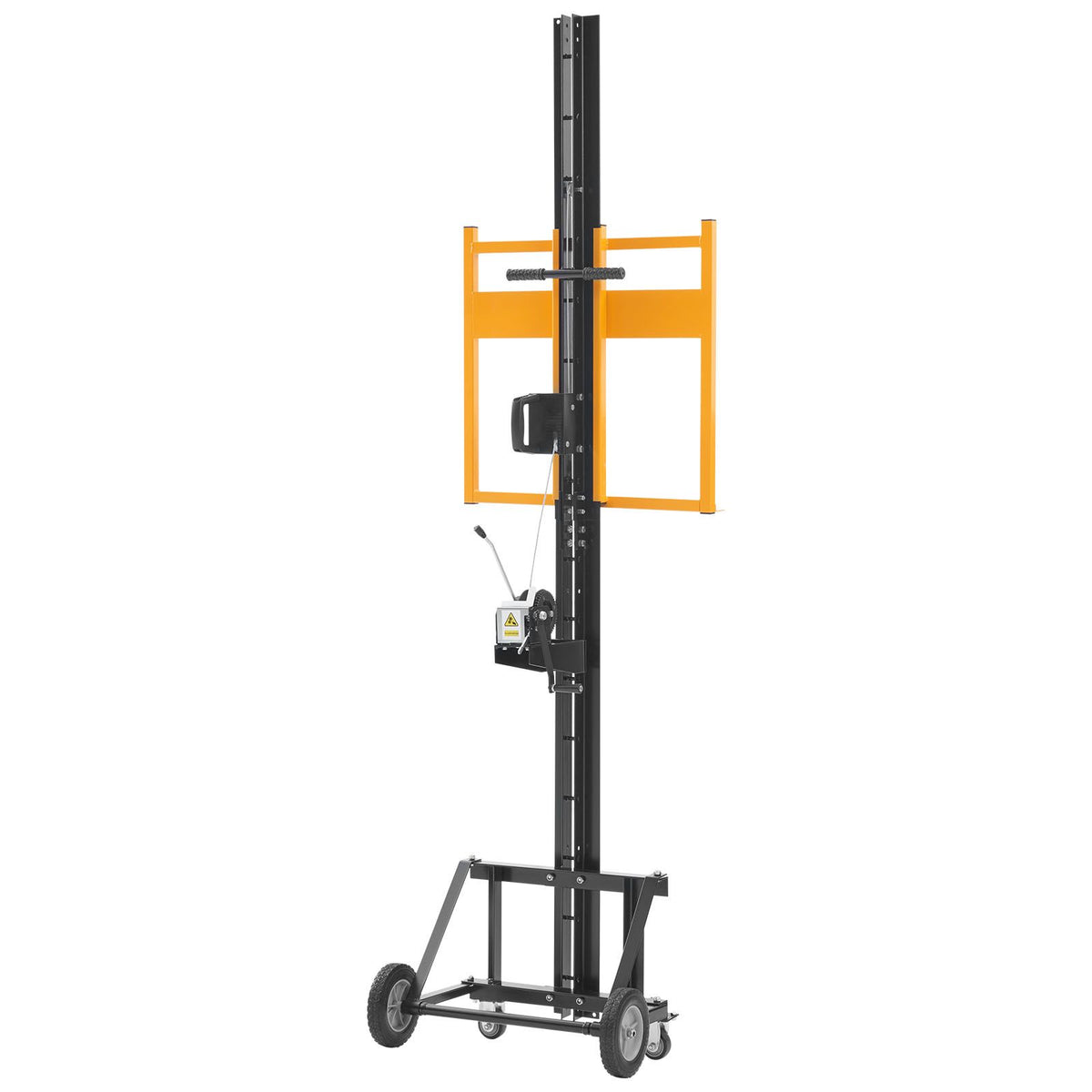 Drywall Lift, Heavy-Duty 68 kg Sheetrock Hoist for Wall Installation, One Person Drywall Installation, 1219x4878 mm Max. Panel Vertical Lifter with Wheels, Easy Transport (Yellow)