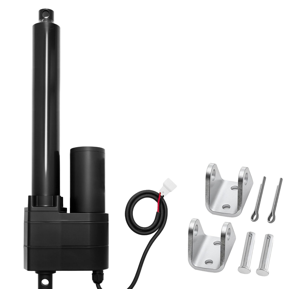 12V Linear Actuator, 200mm Stroke Ultra Heavy-Duty 9000N Linear Motion Actuator, IP65-Rated 5mm/s with Mounting Brackets for Industrial Machinery Vessels, Heavy Lifting Systems