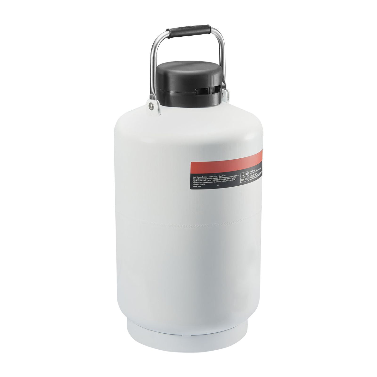 Liquid Nitrogen Tank, 10 L Aluminum Alloy Liquid Nitrogen Container, LN2 Tank Dewar with 6 Canisters and Carry Bag with Straps, Cryogenic Tank for Beauty Industry, Semen Preservation, Scientific