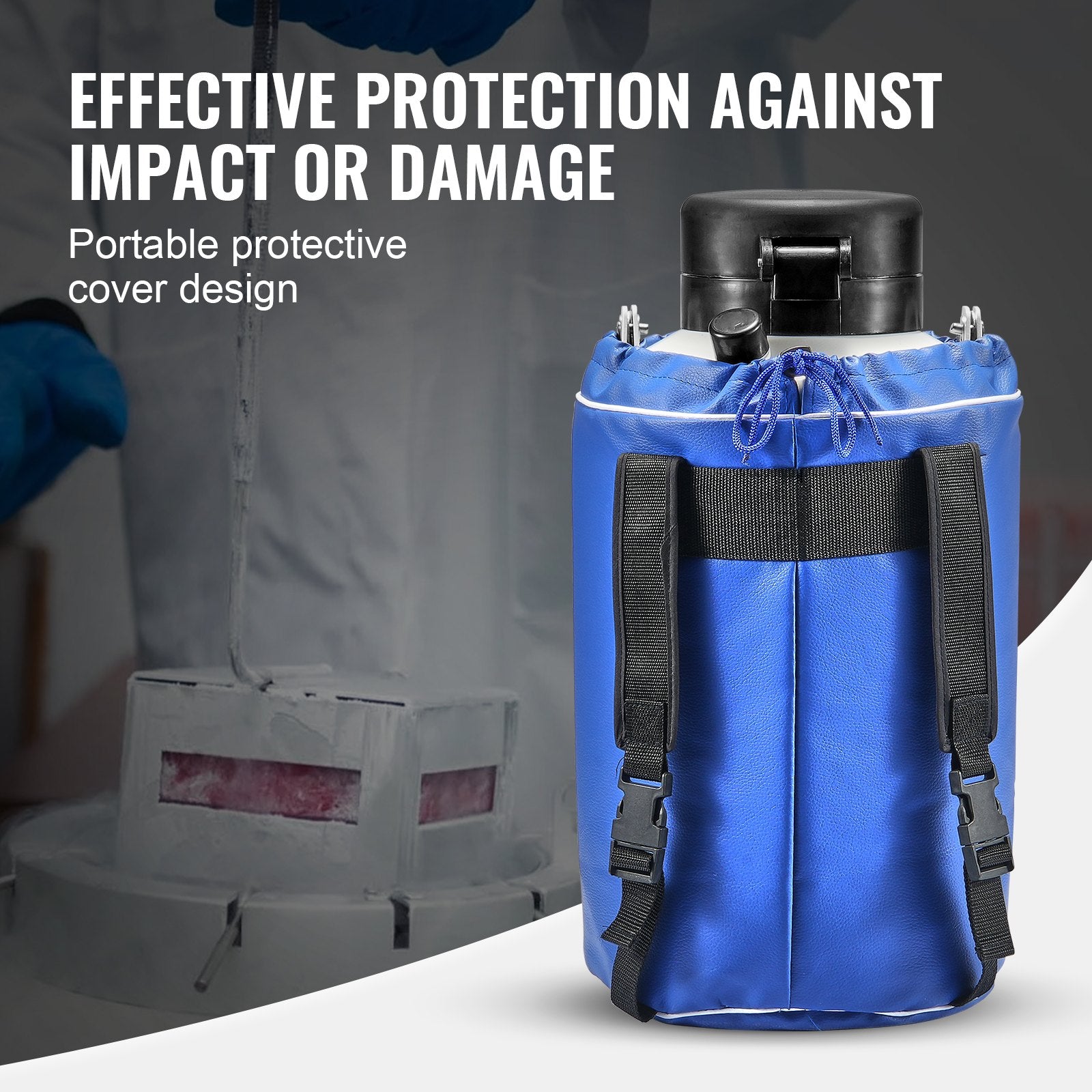 Food Storage: VEVOR Liquid Nitrogen Tank, 3 L Aluminum Alloy Liquid Nitrogen Container, LN2 Tank Dewar with 6 Canisters and Carry Bag with Straps, Cryogenic Tank for Beauty Industry, Semen Preservation, Scientific