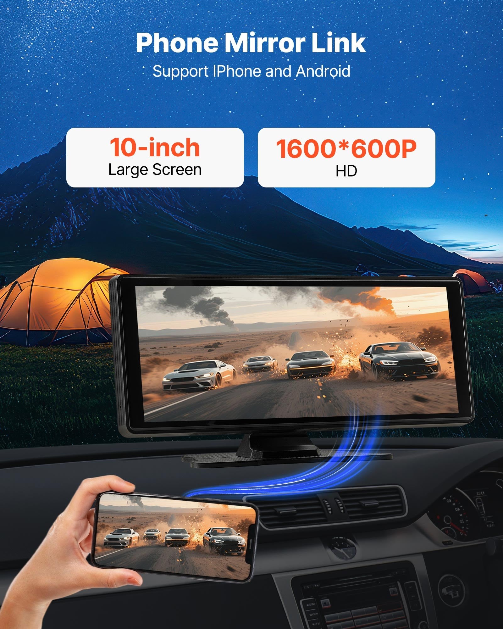 Car Stereo Radio CarPlay Touchscreen 254 mm Apple Android Auto Bluetooth