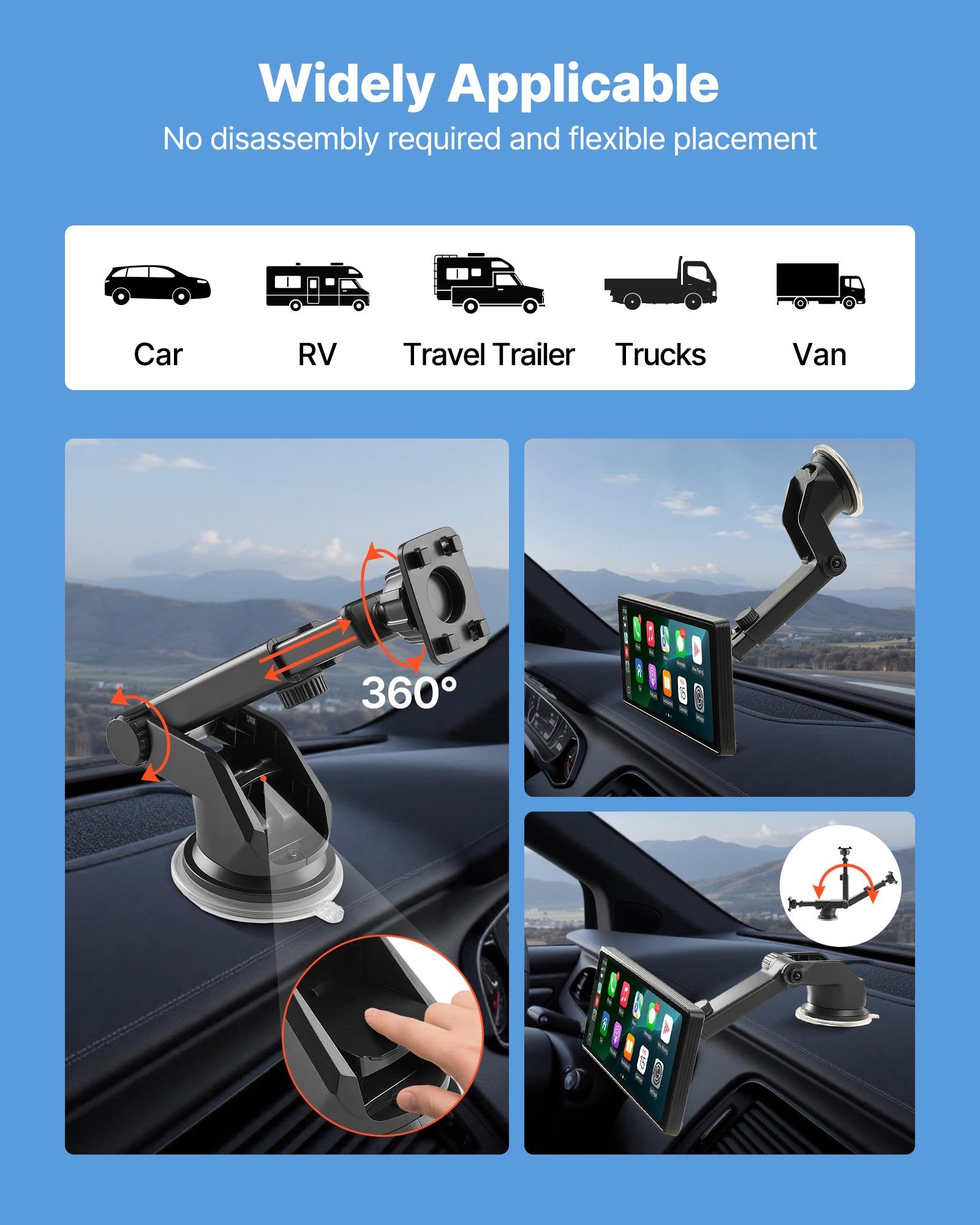 Car Stereo Radio CarPlay Touchscreen 254 mm Apple Android Auto Bluetooth