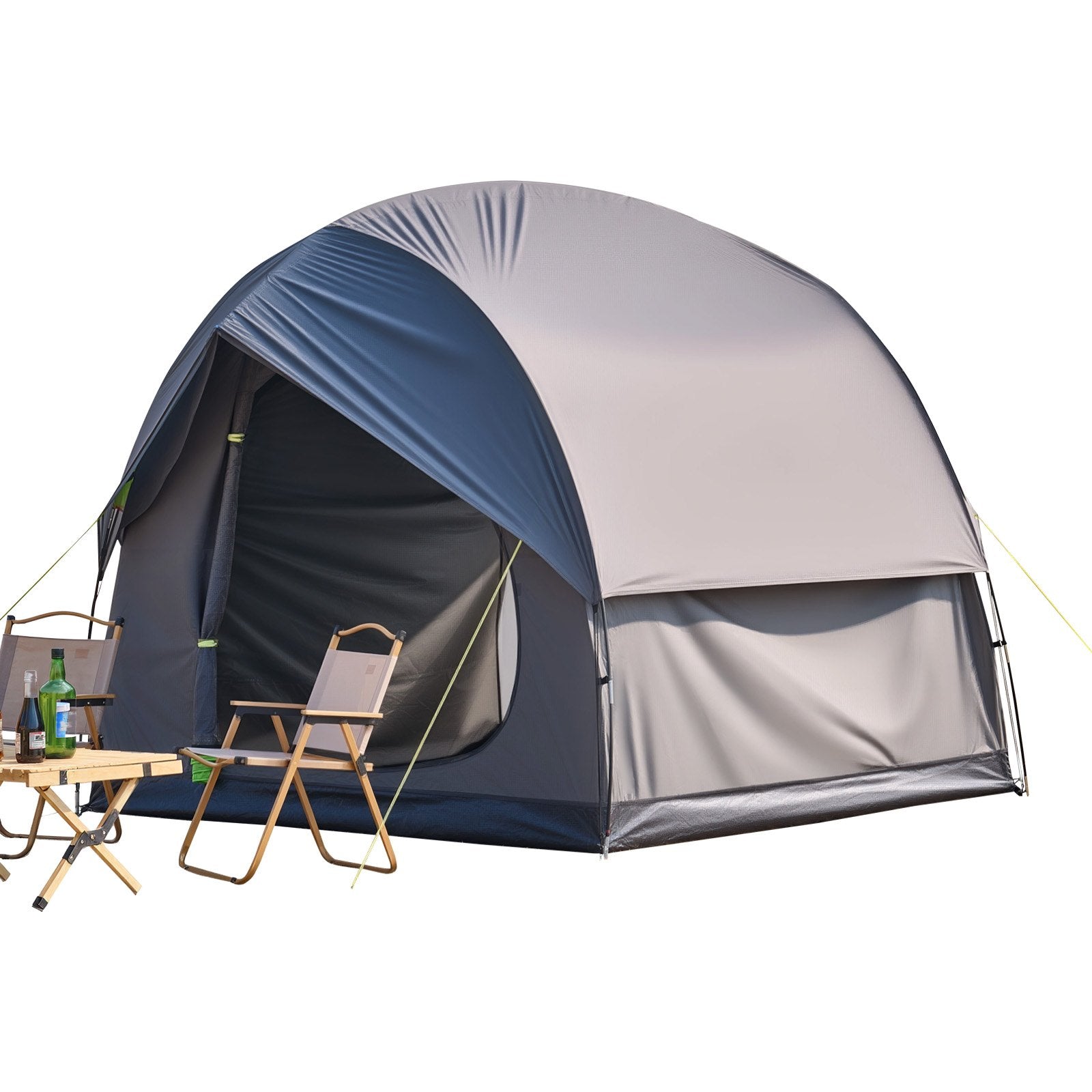 Bath Mats & Rugs: VEVOR SUV Tent for Camping, 8FT L x 8FT W, Waterproof PU2000mm Spacious Double Layer Design for 5-8 Person, SUV Camping Tent with Mesh Windows, Includes Rainfly & Storage Bag, for Outdoor Activities