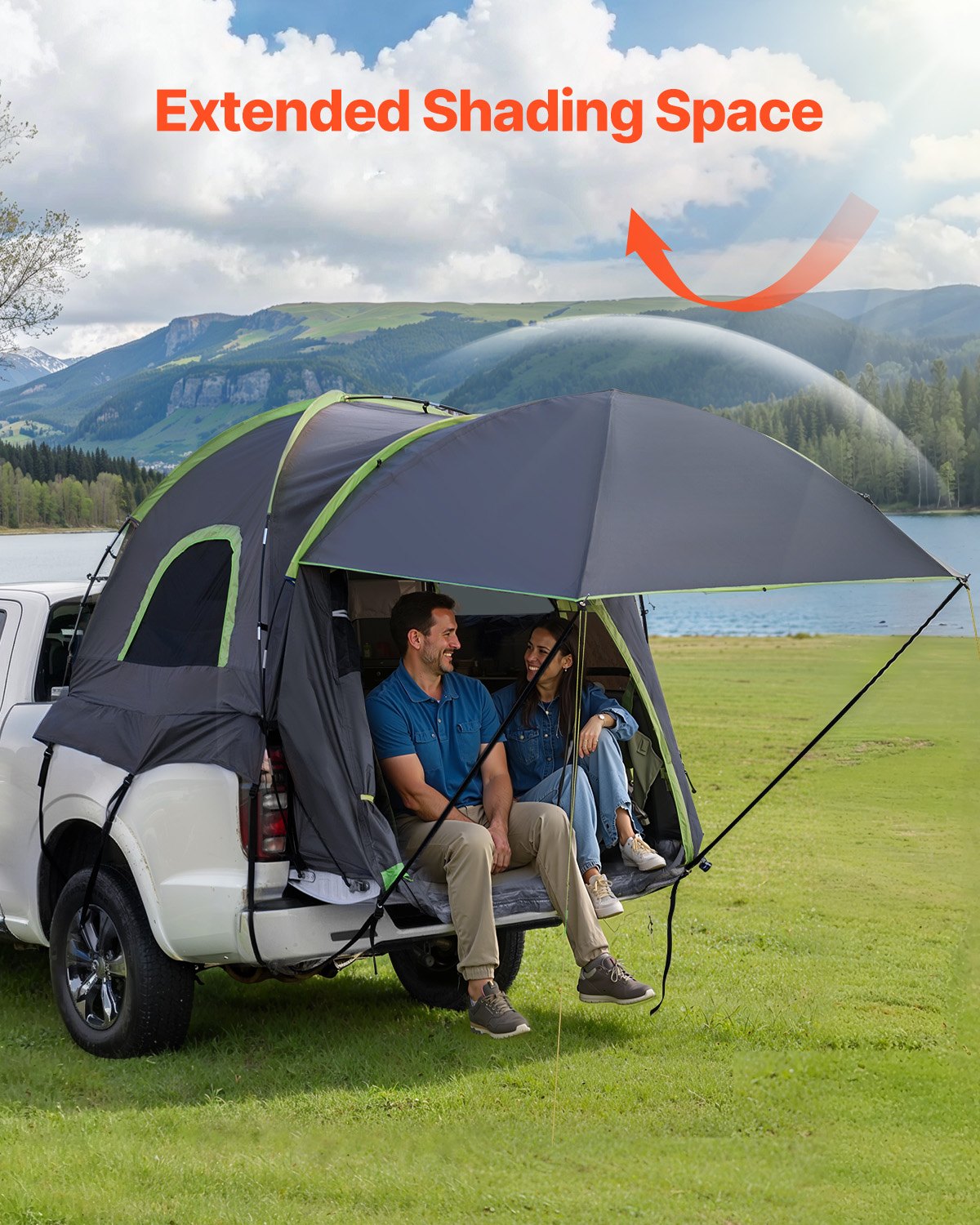 Caravan Accessories: VEVOR Truck Tent 5.0-5.2ft Waterproof PU2000 Truck Bed Camping Tent 2-3 Person