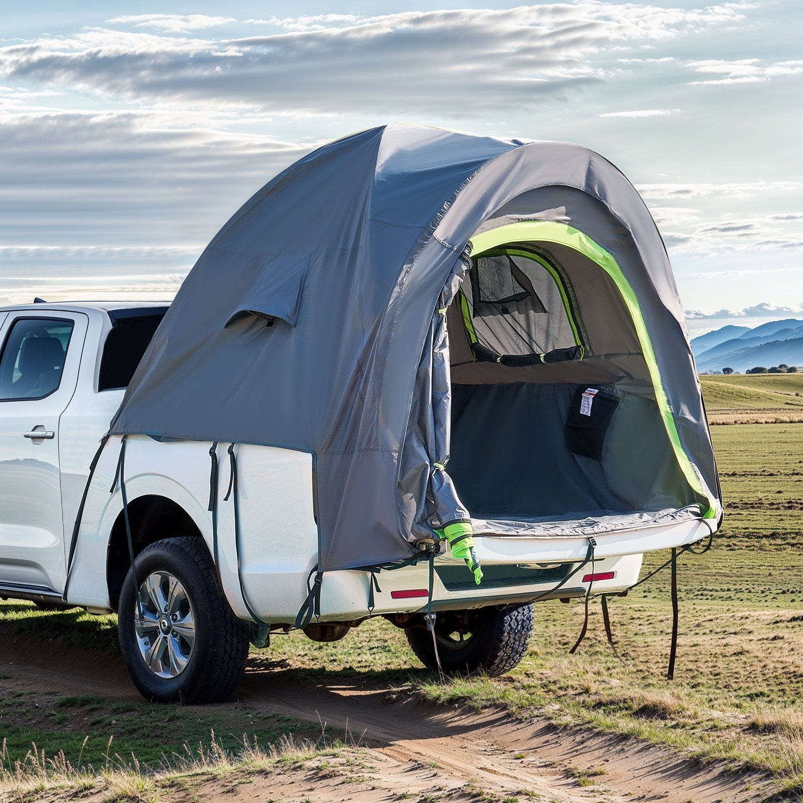 Caravan Accessories: VEVOR Truck Tent 5.5-6.0ft Waterproof PU2000 Truck Bed Camping Tent 2-3 Person