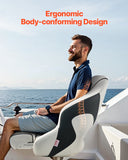 Scuba & Snorkeling: VEVOR Boat Seat, High Backrest, Flip Up Boat Seat Captain Bucket Seat with Thickened Sponge Cushion & Waterproof PVC Leather, Ergonomic Design, Folding Boat Seat for Boats, Yachts, Ships, White & Grey