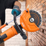 Chainsaws: VEVOR Electric Concrete Saw, 9 in, 2000 W 15 A Motor Circular Saw Cutter with 3.5 in Cutting Depth, Wet/Dry Disk Saw Cutter Includes Water Line, Pump and Blade, for Stone, Brick