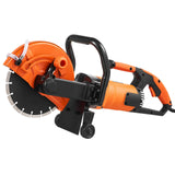Chainsaws: VEVOR Electric Concrete Saw, 9 in, 2000 W 15 A Motor Circular Saw Cutter with 3.5 in Cutting Depth, Wet/Dry Disk Saw Cutter Includes Water Line, Pump and Blade, for Stone, Brick