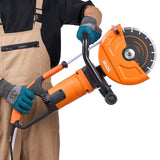 Chainsaws: VEVOR Electric Concrete Saw, 9 in, 2000 W 15 A Motor Circular Saw Cutter with 3.5 in Cutting Depth, Wet/Dry Disk Saw Cutter Includes Water Line, Pump and Blade, for Stone, Brick