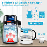 Fountain & Ponds Accessories: VEVOR 4L Water Distiller 1L/H Distilled Water Maker Timing & Temp Display Silver