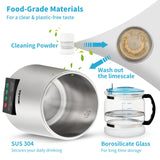 Fountain & Ponds Accessories: VEVOR 4L Water Distiller 1L/H Distilled Water Maker Timing & Temp Display Silver