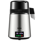 Fountain & Ponds Accessories: VEVOR 4L Water Distiller 1L/H Distilled Water Maker Timing & Temp Display Silver