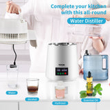 Fountain & Ponds Accessories: VEVOR 4L Water Distiller 1L/H Distilled Water Maker Timing & Temp Display White