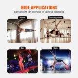 Basketball & Basketball Accessories: VEVOR Professional Dancing Pole, Spinning Static Dancing Pole Kit, Portable Removable Pole, 45mm Heavy-Duty Stainless Steel Pole, Height Adjustable Fitness Pole, for Exercise Home Club Gym, Silver