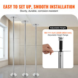 Basketball & Basketball Accessories: VEVOR Professional Dancing Pole, Spinning Static Dancing Pole Kit, Portable Removable Pole, 45mm Heavy-Duty Stainless Steel Pole, Height Adjustable Fitness Pole, for Exercise Home Club Gym, Silver