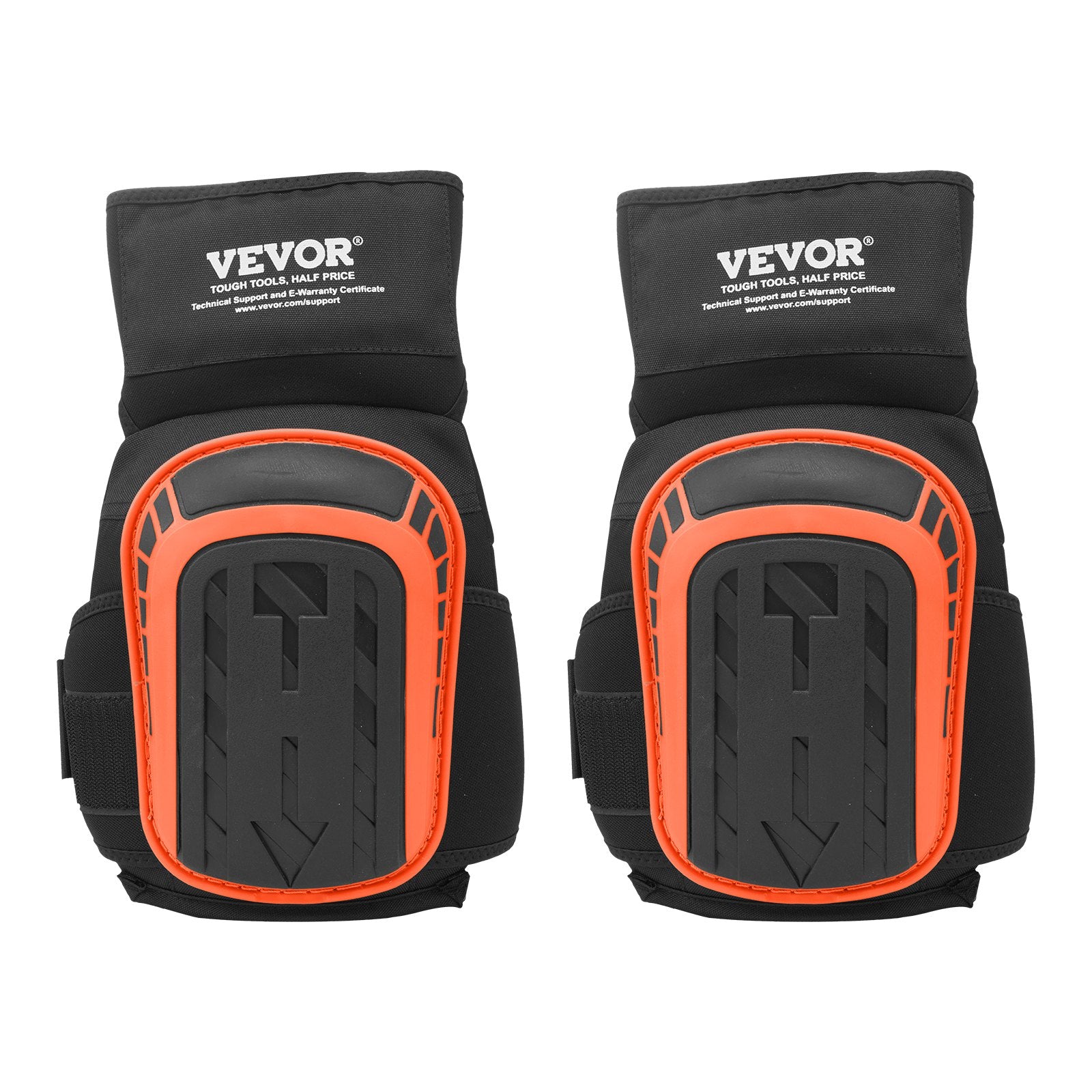 Supports & Braces: VEVOR Knee Pads for Work, Extended Heavy Duty Construction Knee Pads with 2 Extension Straps, Anti-slip Foam Gel Knee Pads, Men & Women, for Gardening Flooring Roofing and Cleaning, Black and Orange