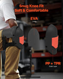 Supports & Braces: VEVOR Knee Pads for Work, Extra Thick Construction Knee Pads with Foam Cushion - Pro Protection & Comfort, Work Knee Pads|Gardening Knee Pads|Flooring Knee Pads| for Men & Women, Black and Orange