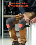 Supports & Braces: VEVOR Knee Pads for Work, Extra Thick Construction Knee Pads with Foam Cushion - Pro Protection & Comfort, Work Knee Pads|Gardening Knee Pads|Flooring Knee Pads| for Men & Women, Black and Orange