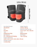 Supports & Braces: VEVOR Knee Pads for Work, Extra Thick Construction Knee Pads with Foam Cushion - Pro Protection & Comfort, Work Knee Pads|Gardening Knee Pads|Flooring Knee Pads| for Men & Women, Black and Orange