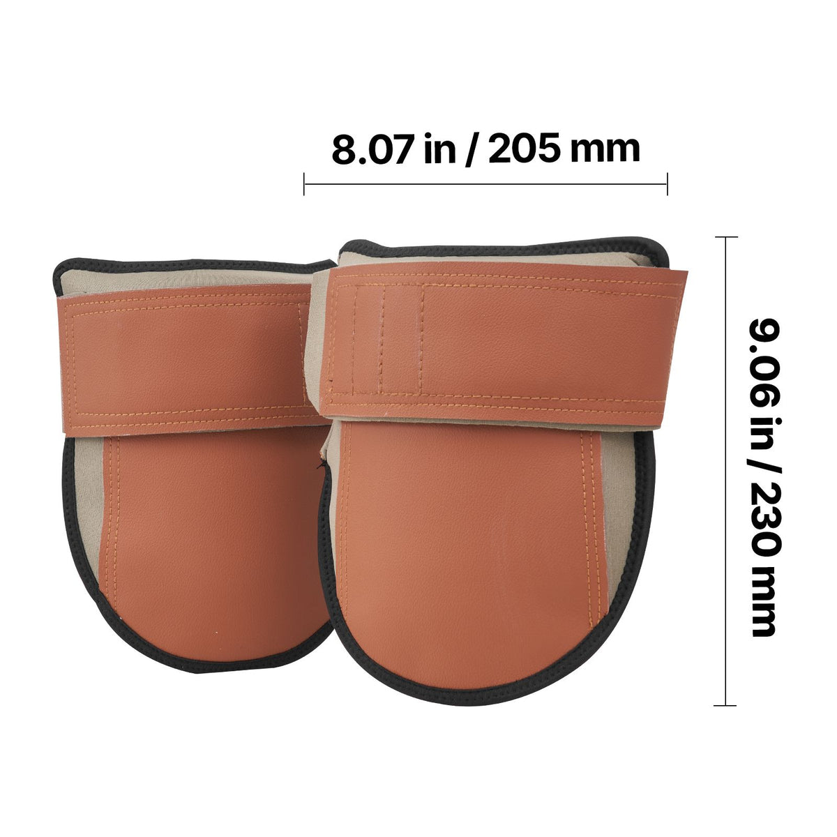 Knee Pads for Work, Durable Leather Construction Pads, Machine Washable Work Knee Pads, Easy to Wear and Take off, Extra Thick Knee Support for Gardening Flooring and Cleaning, Black and Brown