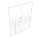 Shower Heads & Screens: VEVOR Semi-frameless Double Sliding Shower Door SGCC Tempered Glass 1/4" Chrome