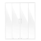 Shower Heads & Screens: VEVOR Semi-frameless Double Sliding Shower Door SGCC Tempered Glass 1/4" Chrome