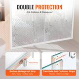 Shower Heads & Screens: VEVOR Semi-frameless Shower Door 57.7-59" x 70" SGCC Tempered Glass 1/4" Chrome