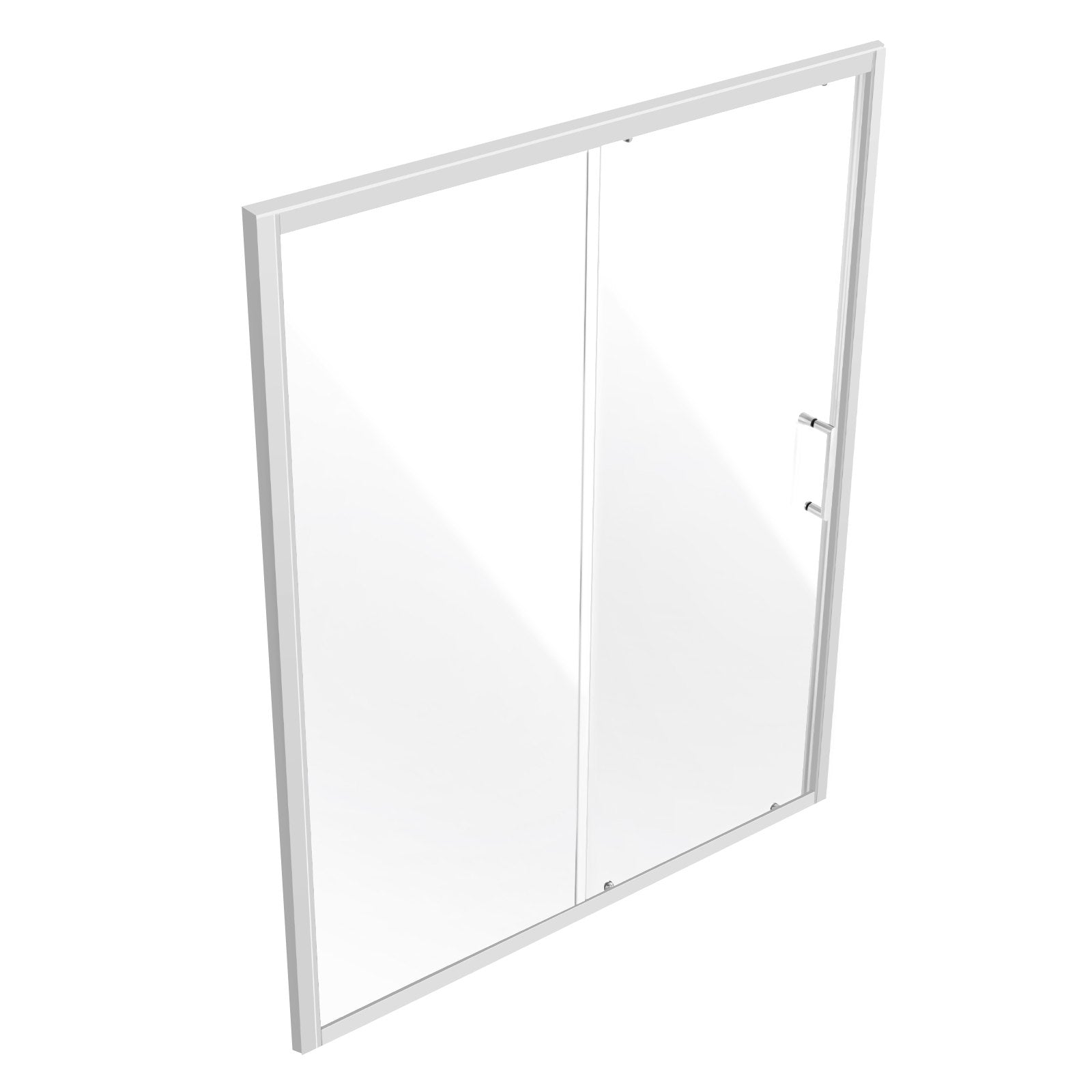 Shower Heads & Screens: VEVOR Semi-frameless Shower Door 57.7-59" x 70" SGCC Tempered Glass 1/4" Chrome