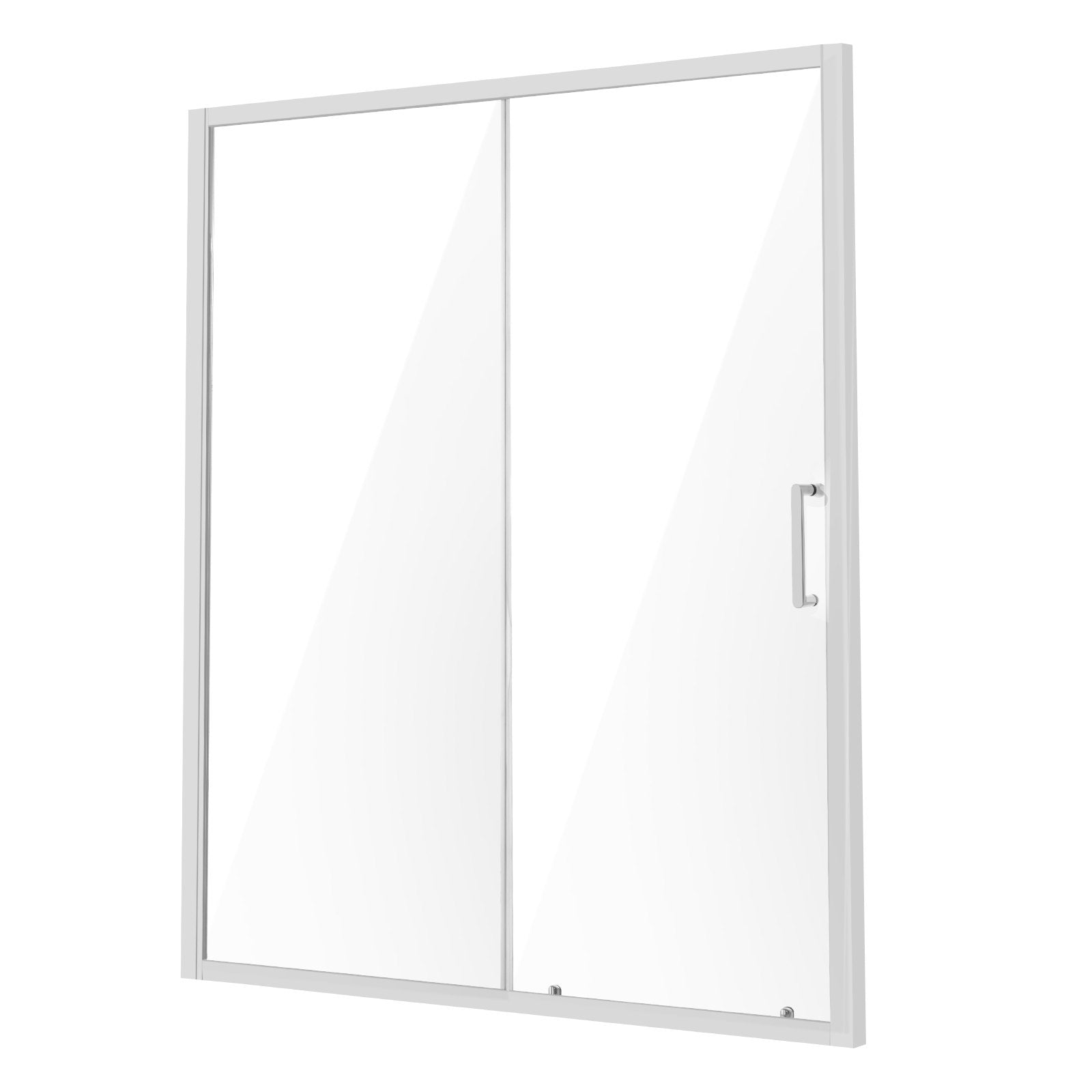 Shower Heads & Screens: VEVOR Semi-frameless Shower Door 57.7-59" x 70" SGCC Tempered Glass 1/4" Chrome