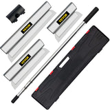 Chainsaws: VEVOR Skimming Blade Set,10"+16"+24" Blades + 35"-78" Extension Handle，European Stainless Steel Construction Knife, Aluminum Blade Profile Smoothing Knockdown Spatula for Gyprock/Drywall/Wall-Boa